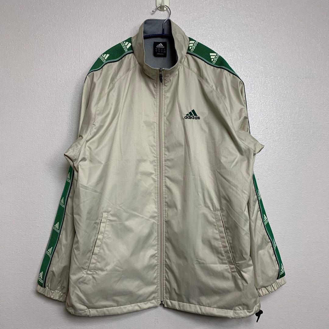 アディダス　ＬＬ　ウインドブレーカー　上下　セットアップ　ベージュ　サイドロゴ