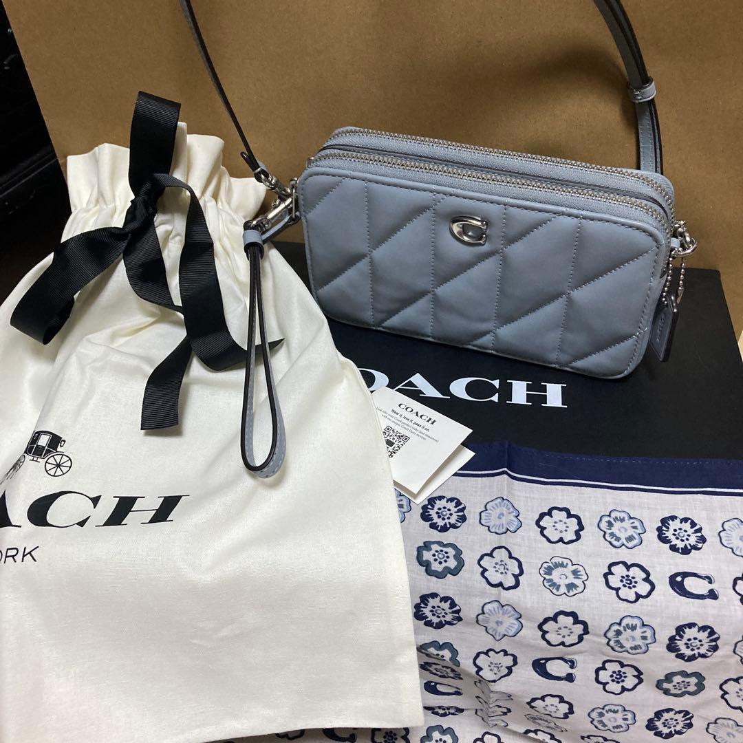 新品☆COACH ☆ショルダーバッグ ライトグレー☆キラ☆クロスボディ☆