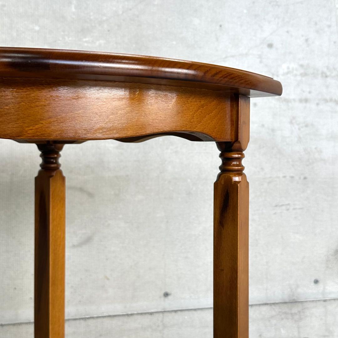 ✦80年代✦ 昭和レトロ 純喫茶の片隅にありそうな 木製コーナーテーブル 花台