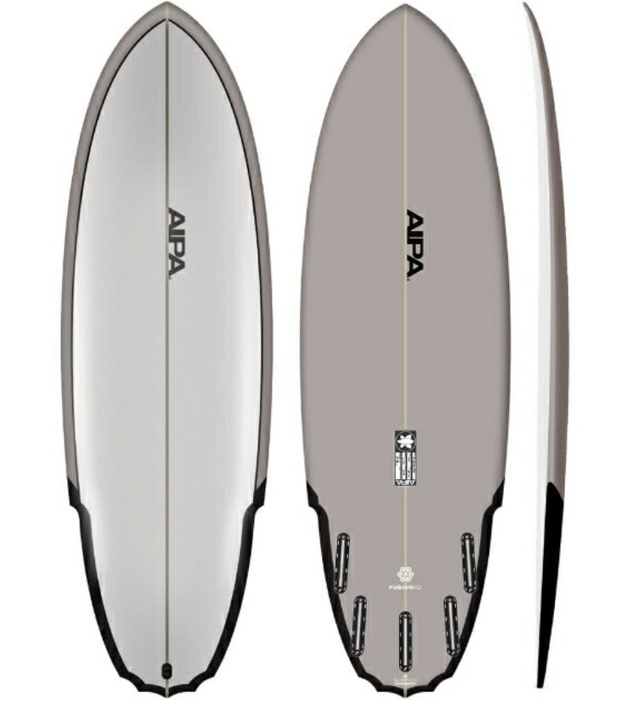 AIPA ショートボード グレー 5フィン
