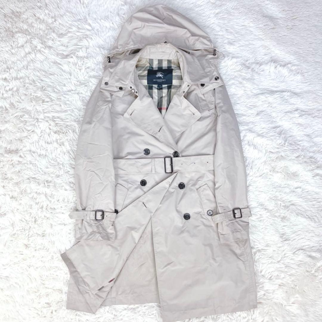 ✨バーバリー ノバチェック メガ トレンチコート レイン 2way 大きいサイズ