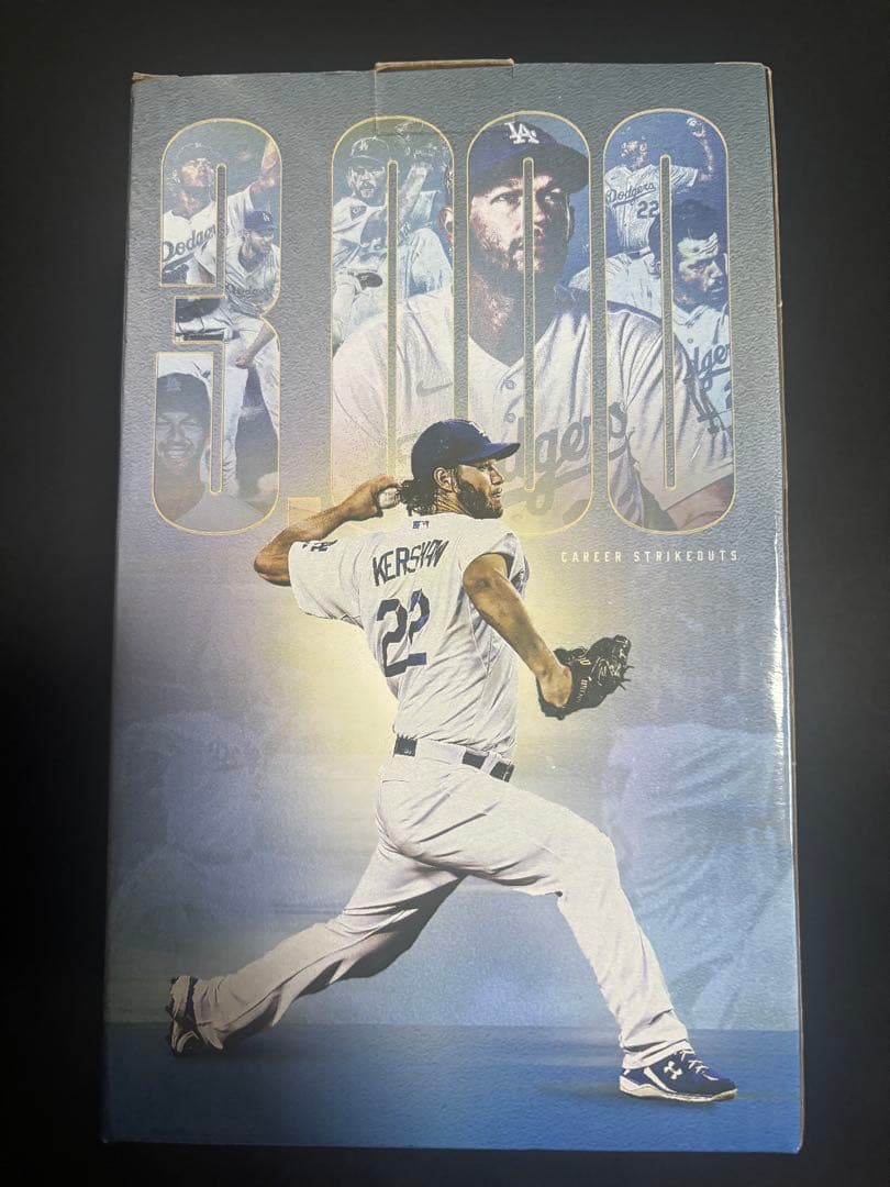 【値下げ】カーショウ　3000奪三振達成記念ボブルヘッド　ジャース