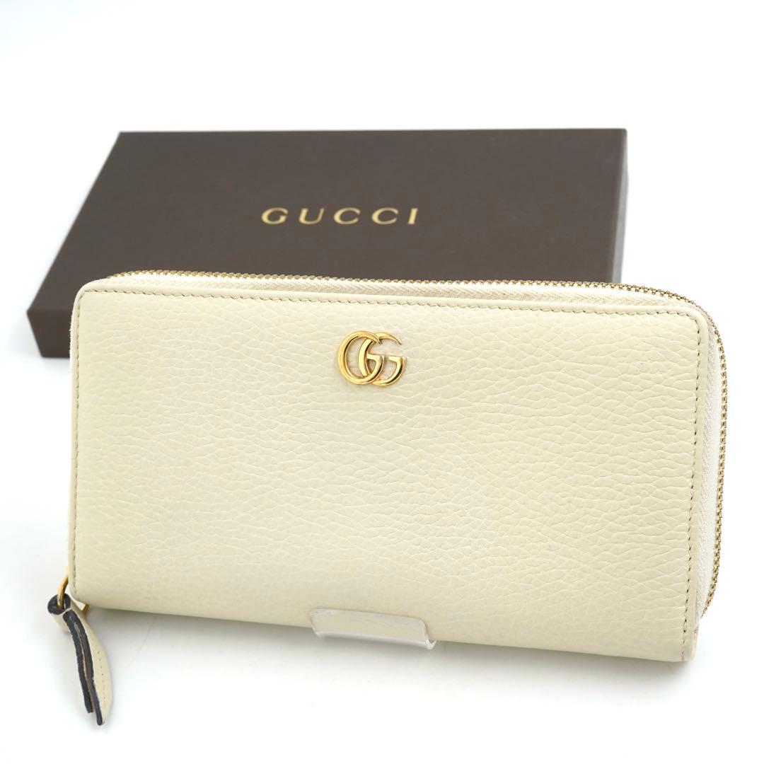 ✨未使用に近い✨　GUCCI長財布　マーモント　エンボスロゴ　ラウンドファスナー