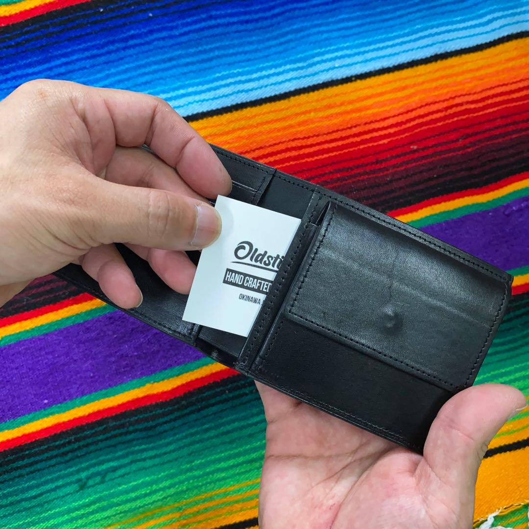 二つ折り財布　クロコダイルレザー ハンドメイド ※B級品