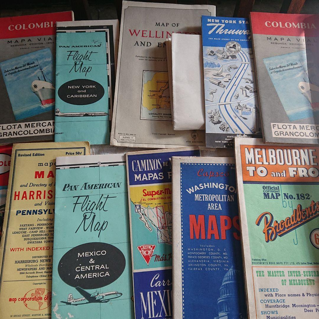 1950年頃 海外　外国 いろいろ ヴィンテージ旅行ガイド 地図 コレクション