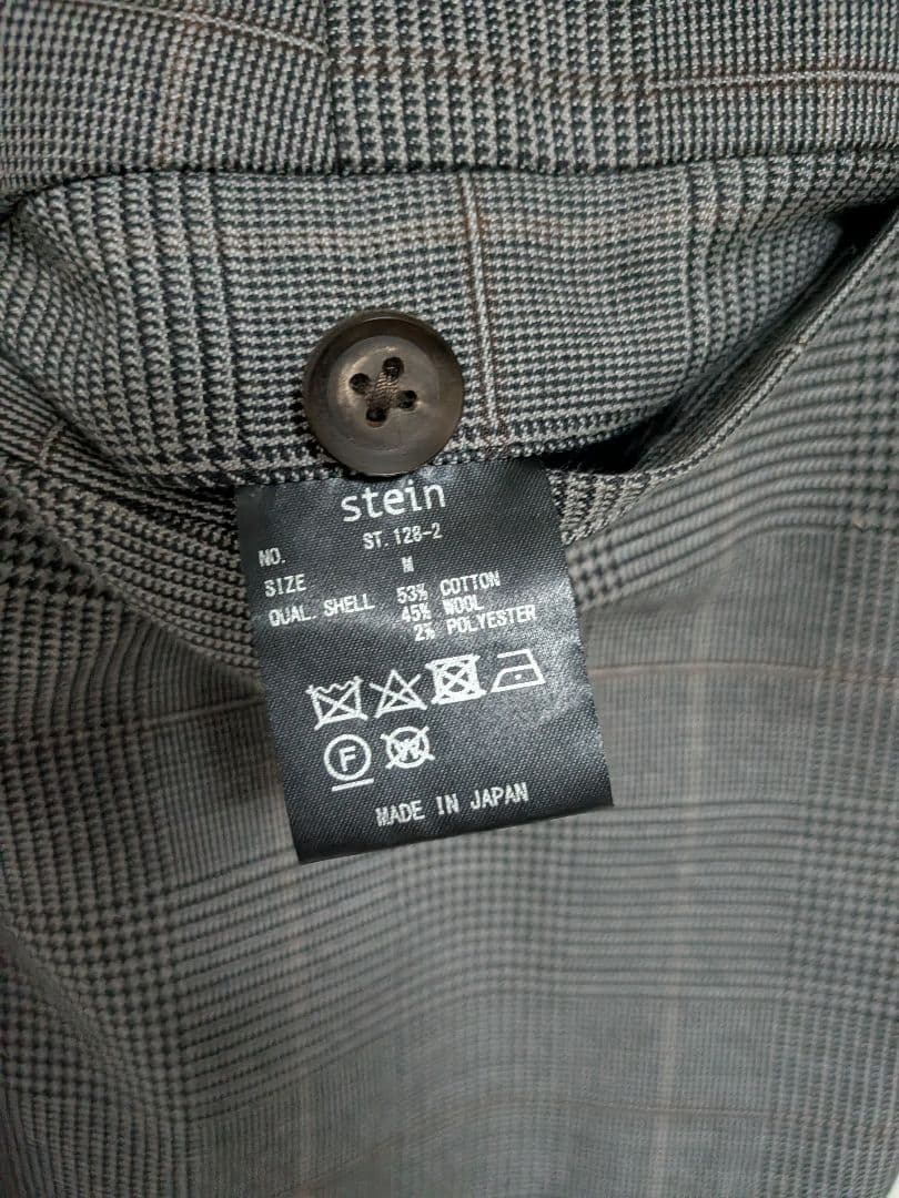 stein WIDE TAPERED TROUSERS グレンチェック