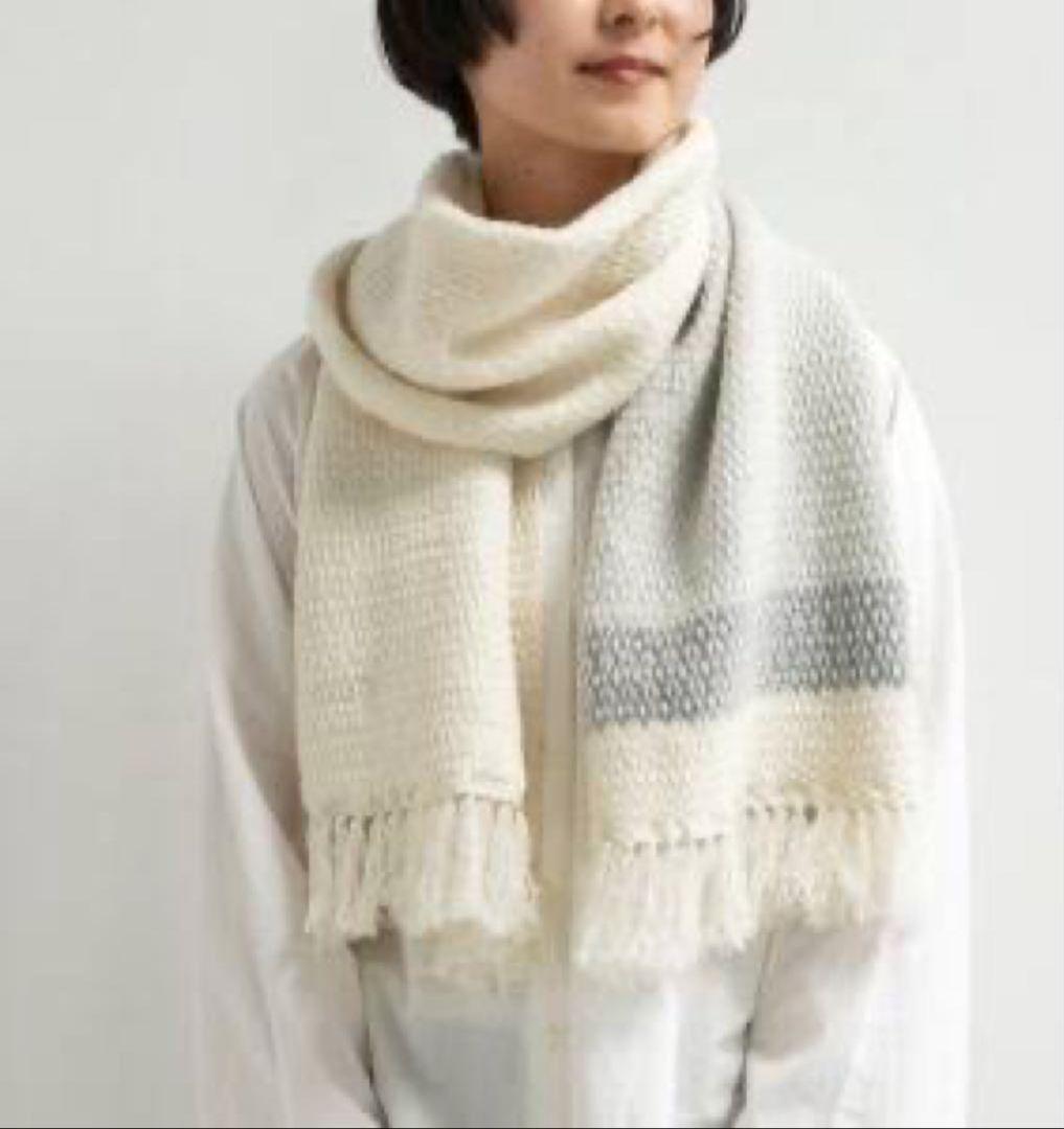 新品　KAWARIウールマフラーグラスパターン 中川政七商店　工房織座