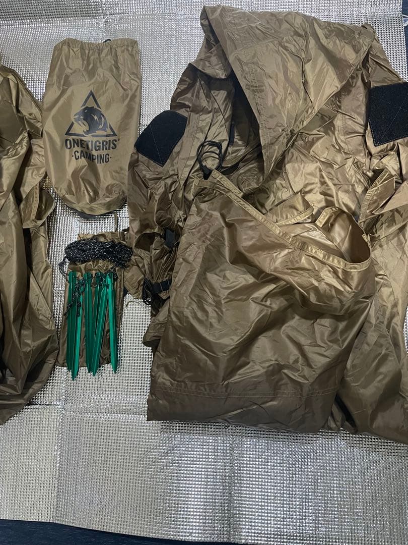 ONETIGRIS ポンチョシェルター2セット ブラウン