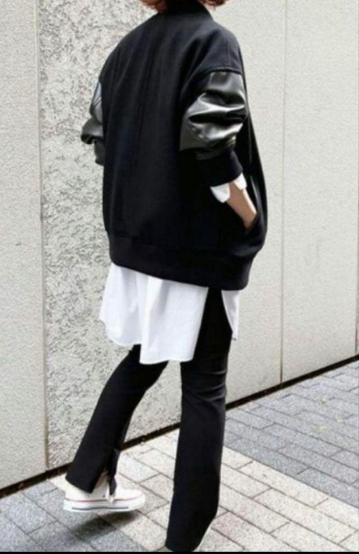 スピックアンドスパン　スタジアムジャンパーサイズ36 S ブラック