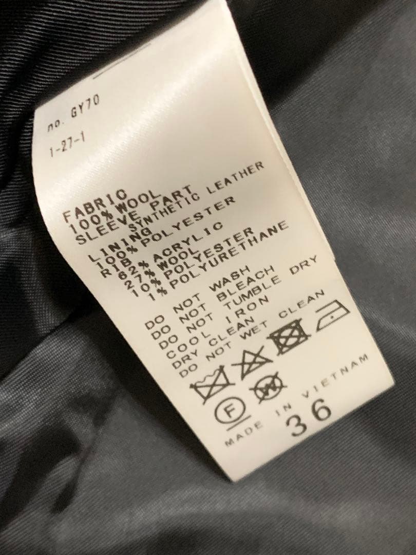 スピックアンドスパン　スタジアムジャンパーサイズ36 S ブラック