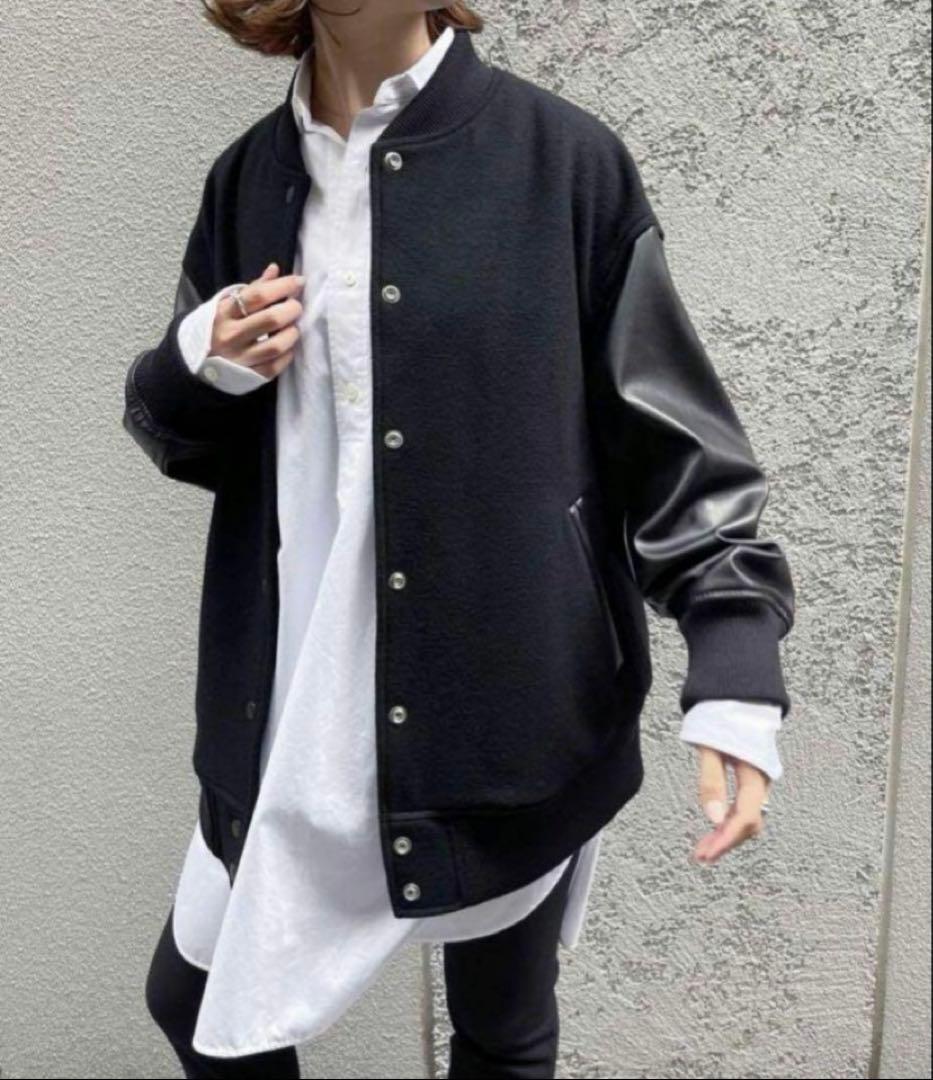 スピックアンドスパン　スタジアムジャンパーサイズ36 S ブラック