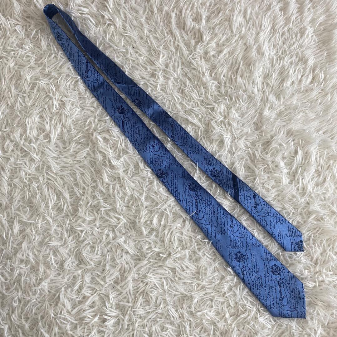 【未使用に近い】ベルルッティ　カリグラフィ　スクリットタイ　ブルーシエル