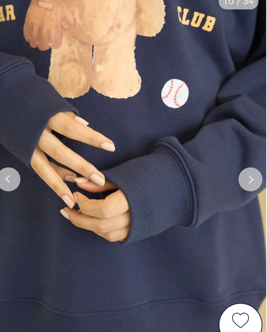 ジェラートピケ スポーティーベア裏毛プルオーバー