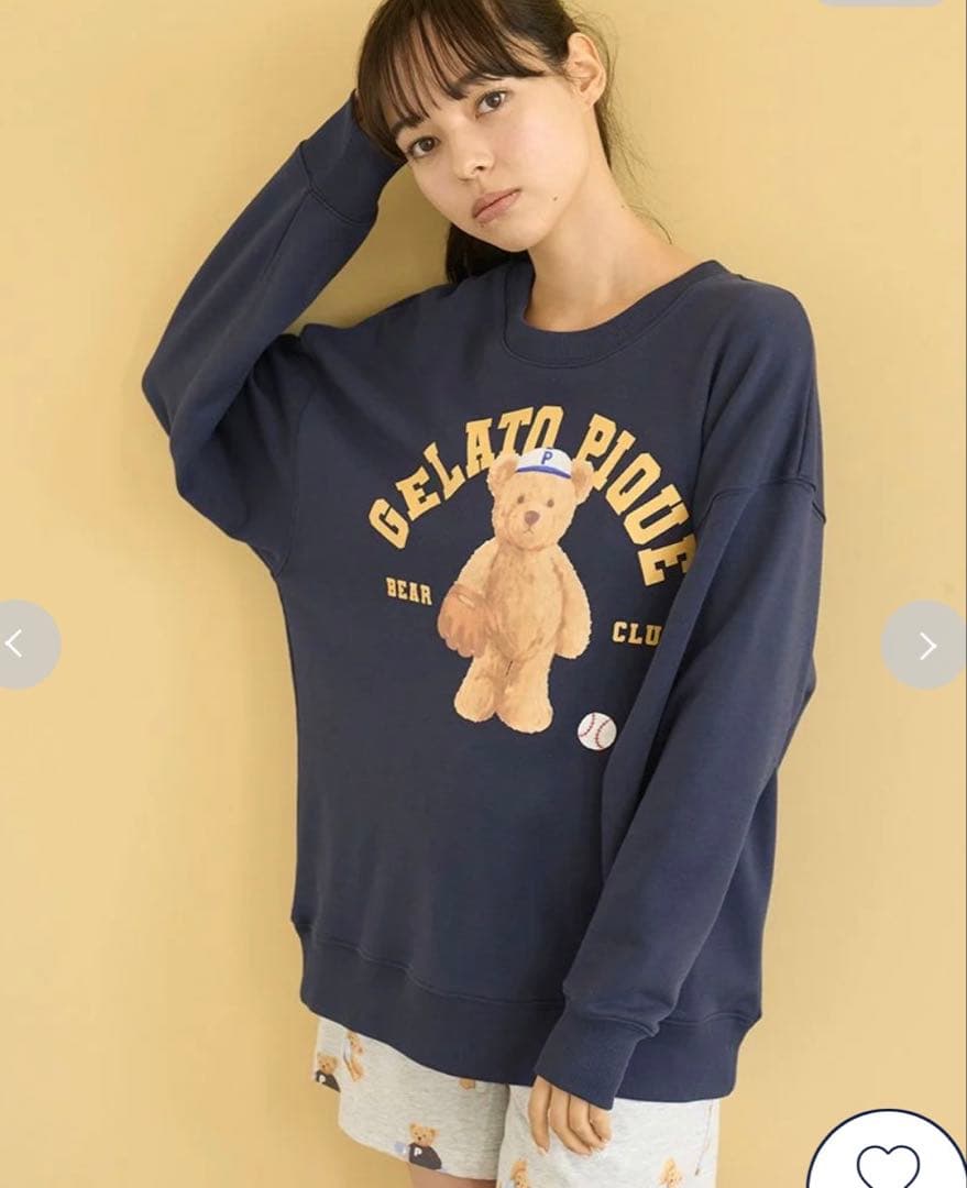 ジェラートピケ スポーティーベア裏毛プルオーバー