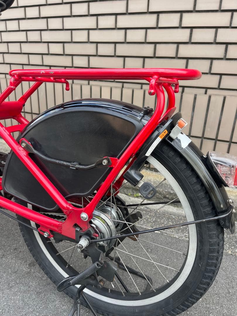 レッド 電動アシスト自転車 チャイルドシート付き