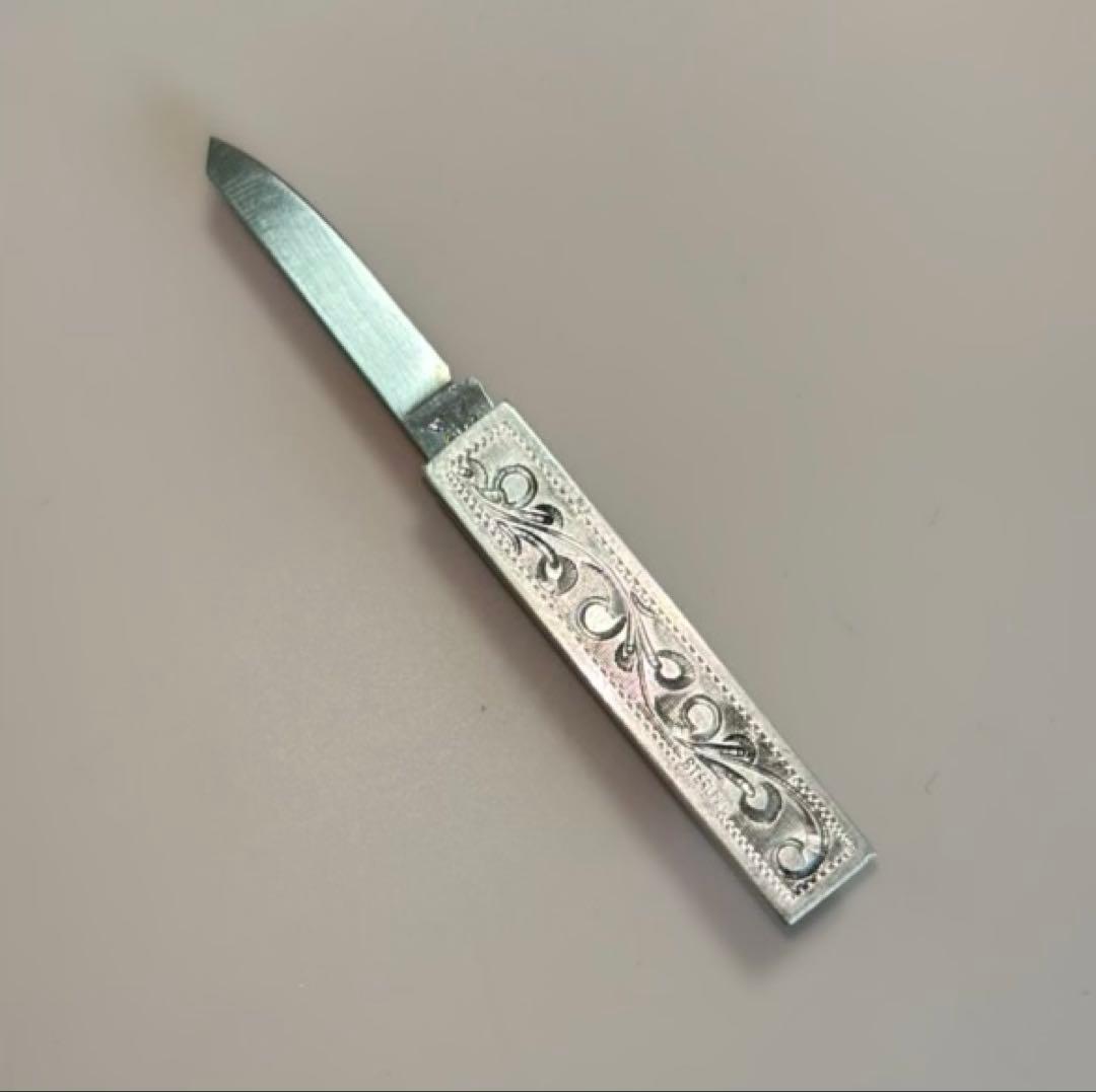 希少　ヴィンテージ　スターリングシルバー エングレーブ ネクタイピン