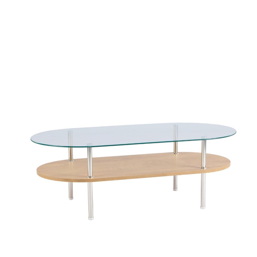 センターテーブル ローテーブル 組立て簡単 二段収納 強化ガラス 収納付