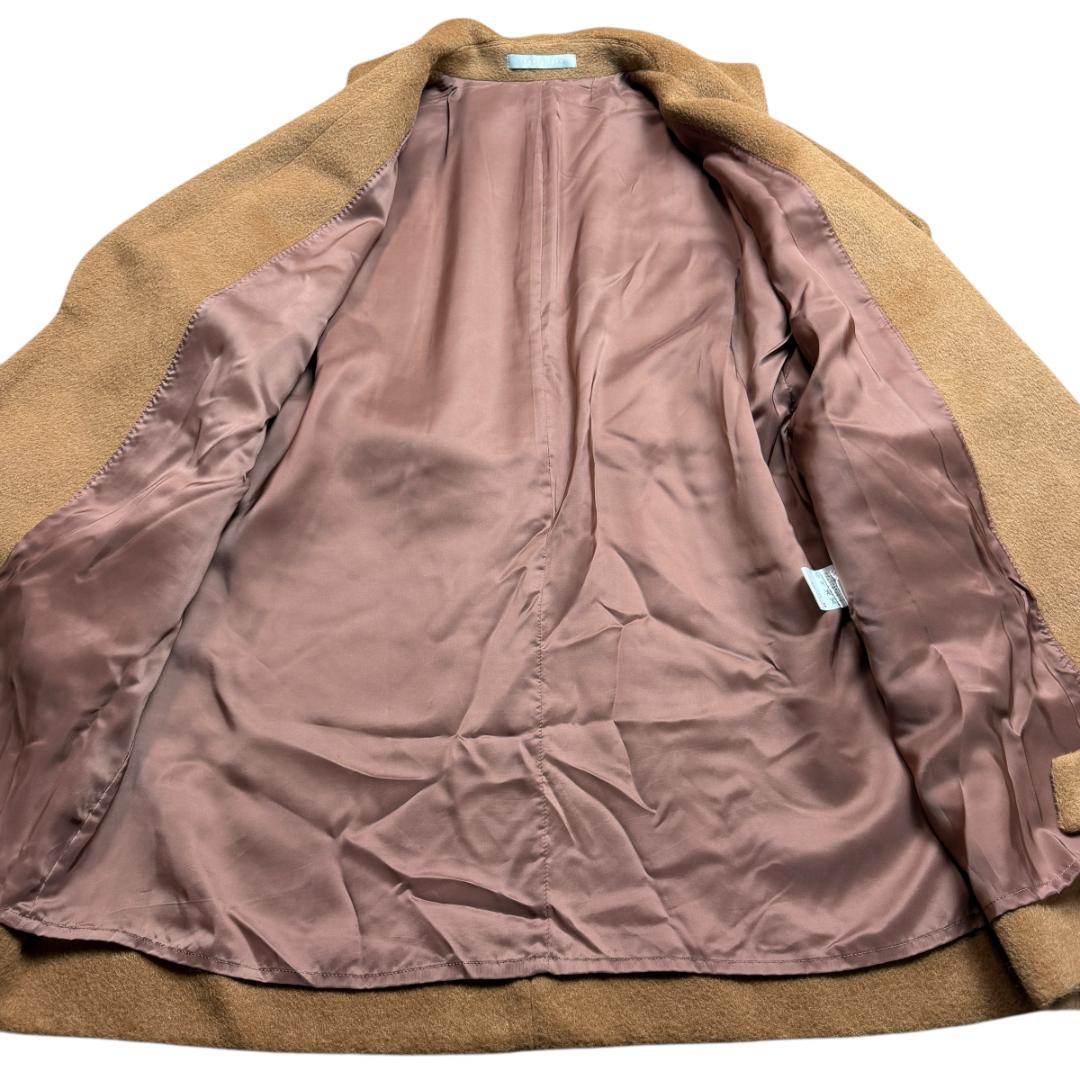 美品 セオリーリュクス 3635 アルパカ ロングコート ベルト 女優襟 38