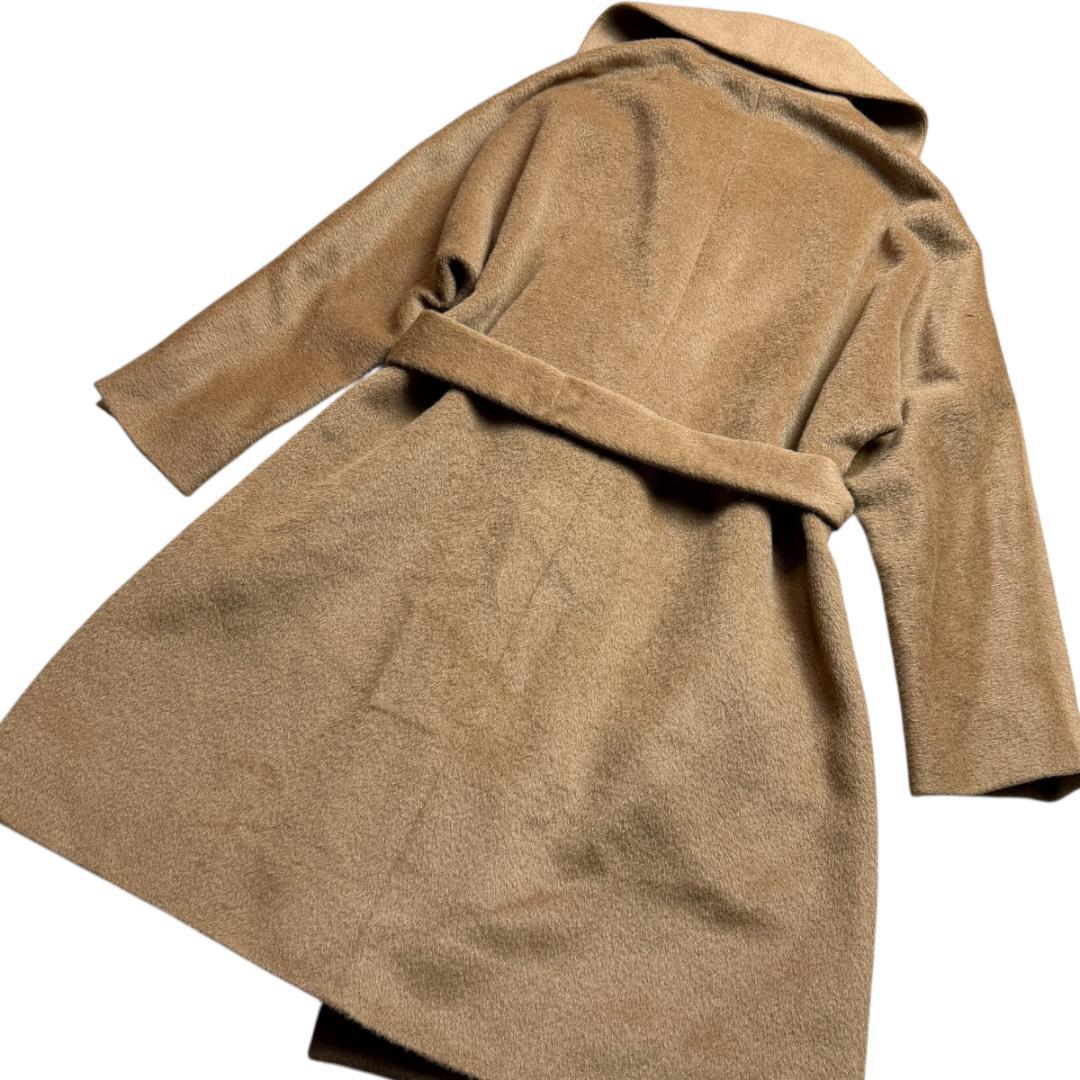 美品 セオリーリュクス 3635 アルパカ ロングコート ベルト 女優襟 38