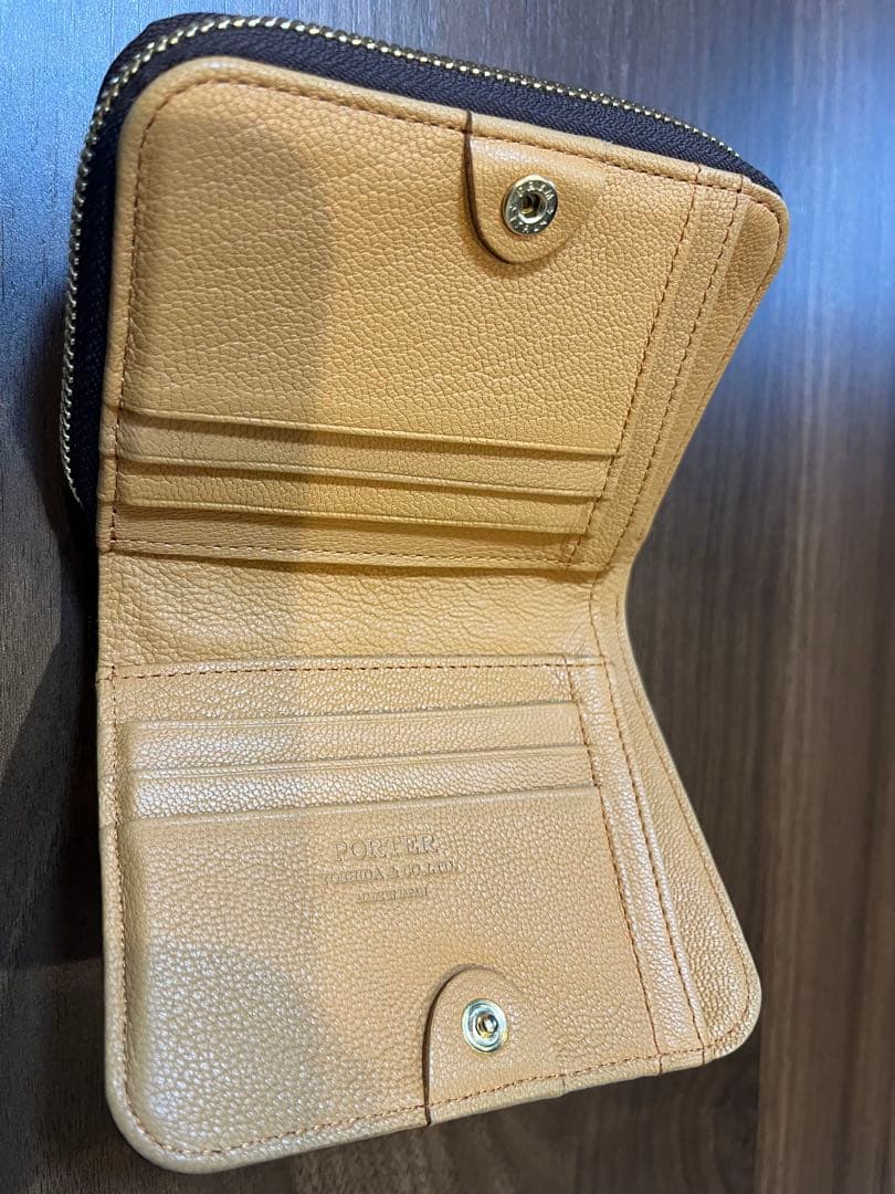 PORTER / DOUBLE WALLET ブラウン/オレンジ　完売品