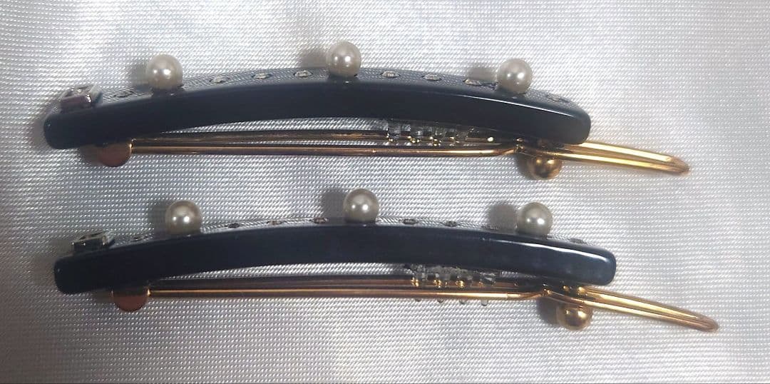 ALEXANDRE DE PARIS ヘアピン ボールピン パール付き