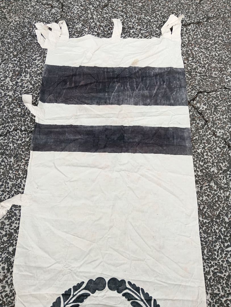 ミ*ミ様 武者絵　武将　侍のぼり旗　戦国時代　着物　綿　江戸　明治　手書き　古布