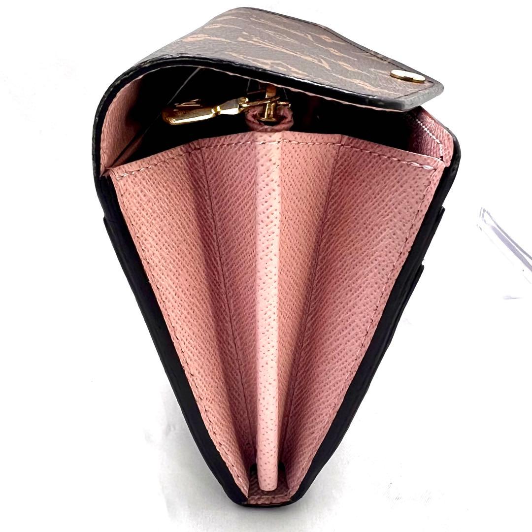 【現行型 極美品】 ルイヴィトン モノグラム 新型ポルトフォイユ サラ ローズ