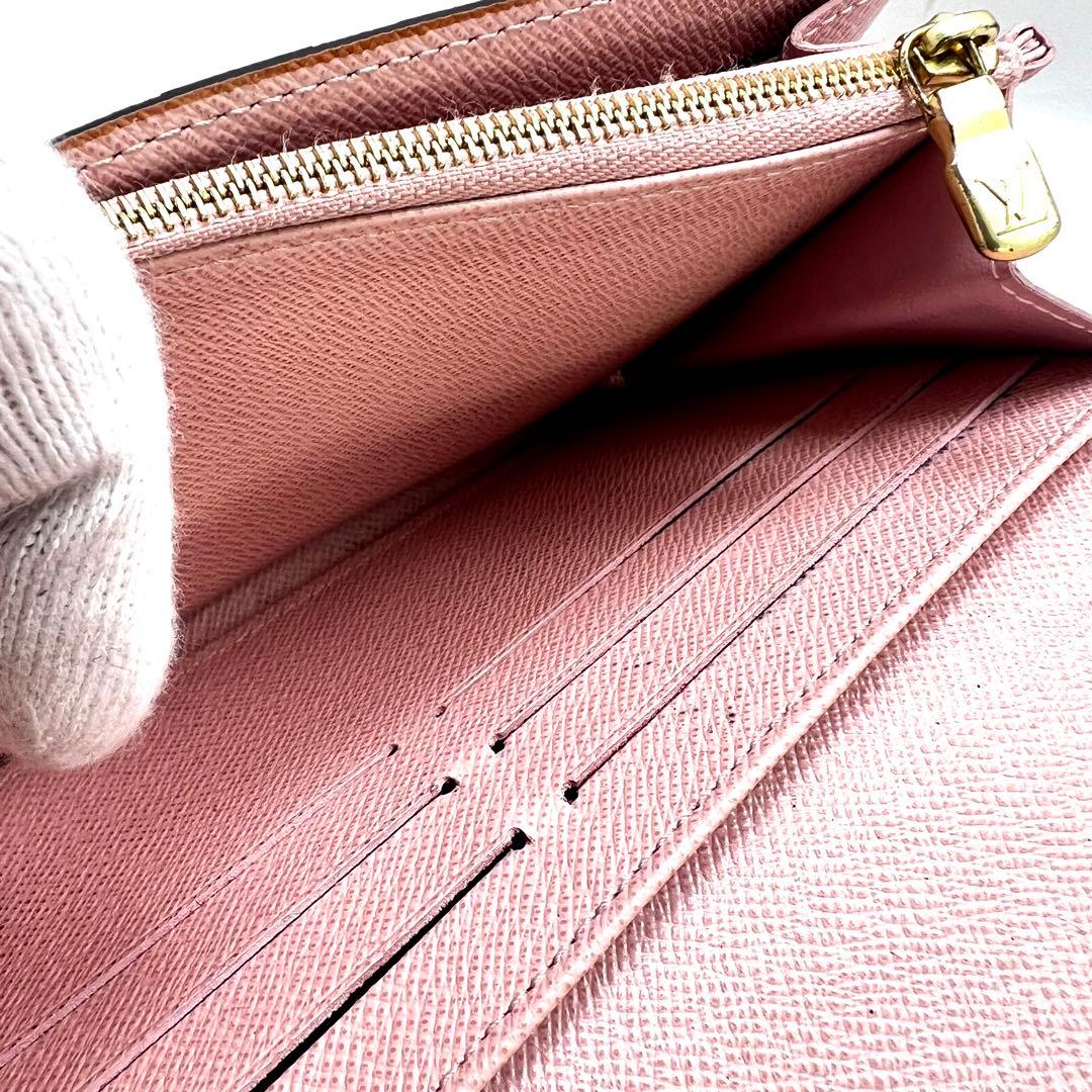 【現行型 極美品】 ルイヴィトン モノグラム 新型ポルトフォイユ サラ ローズ
