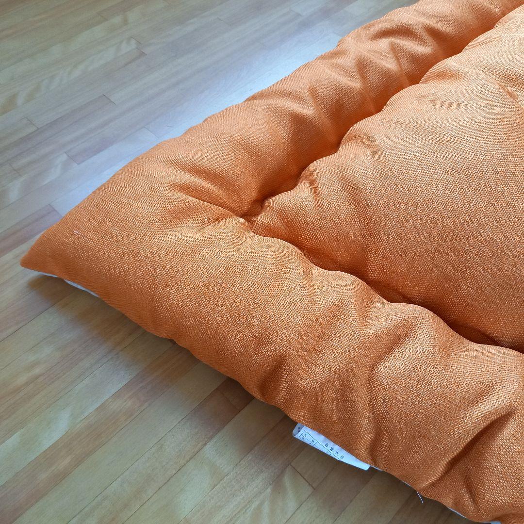 超撥水加工 厚手 厚掛け こたつ布団 大判長方形 オレンジ 清潔 安心 日本製⑩
