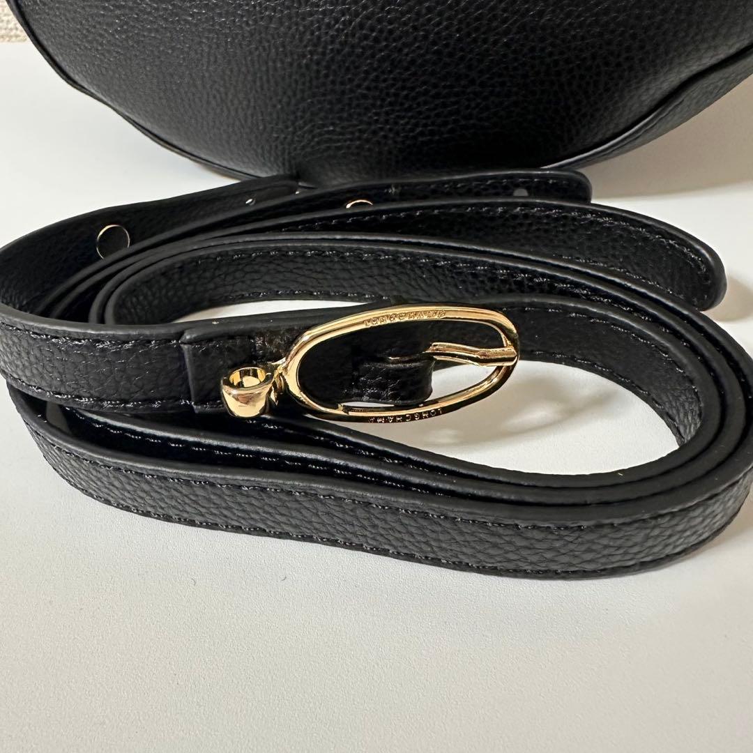 【新品】ロンシャン LE FOULONN S ハンドバッグ　黒レザー肩掛け