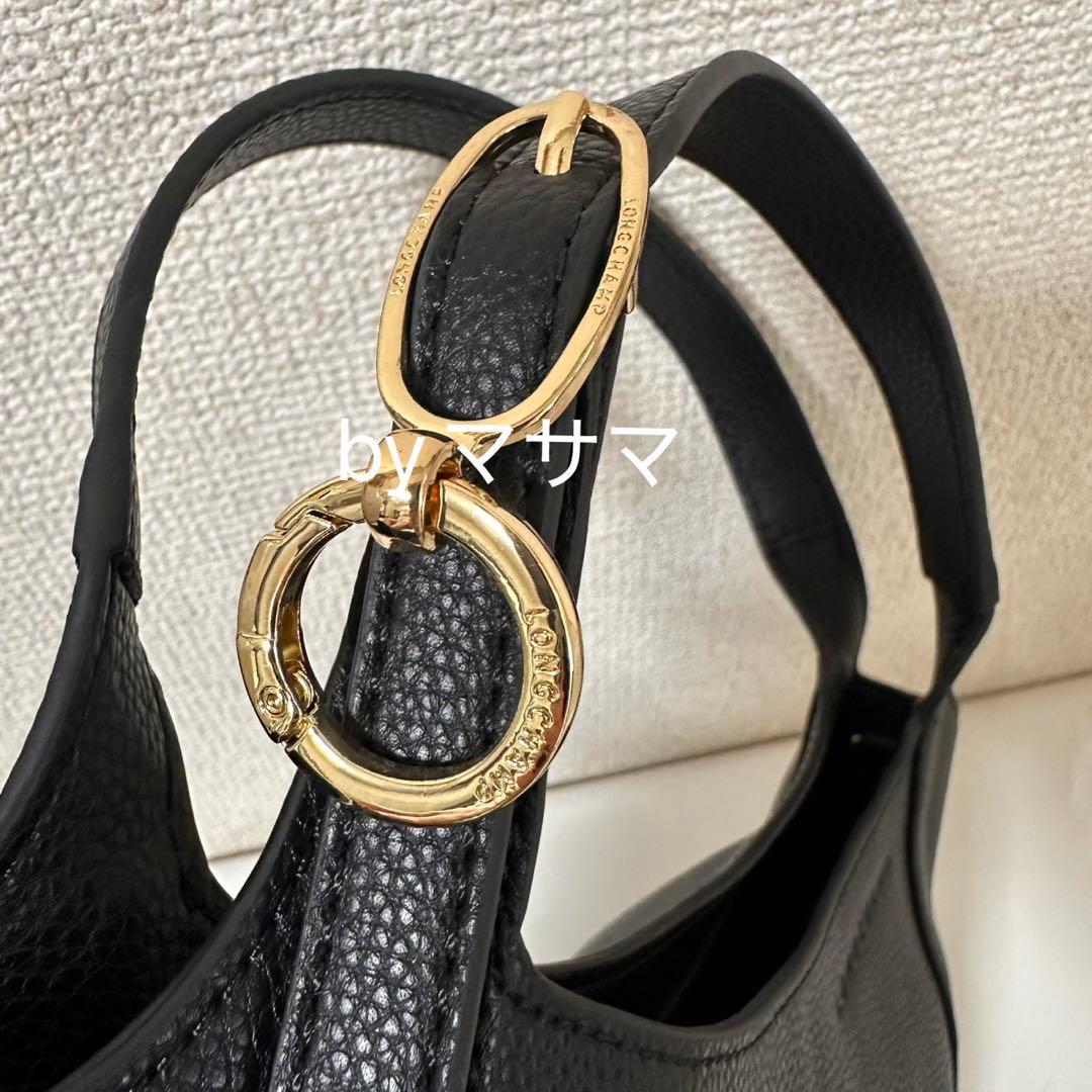 【新品】ロンシャン LE FOULONN S ハンドバッグ　黒レザー肩掛け