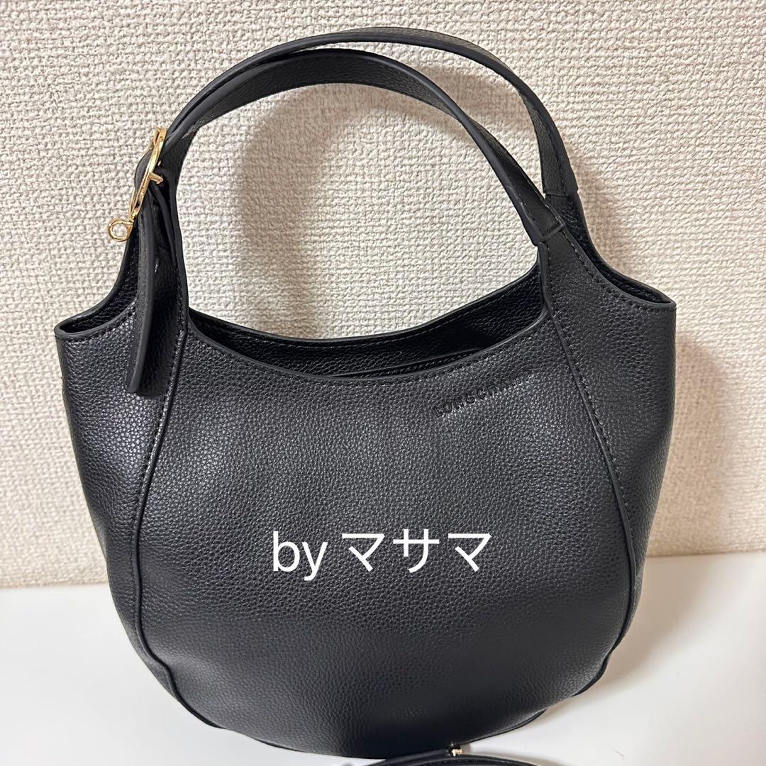 【新品】ロンシャン LE FOULONN S ハンドバッグ　黒レザー肩掛け