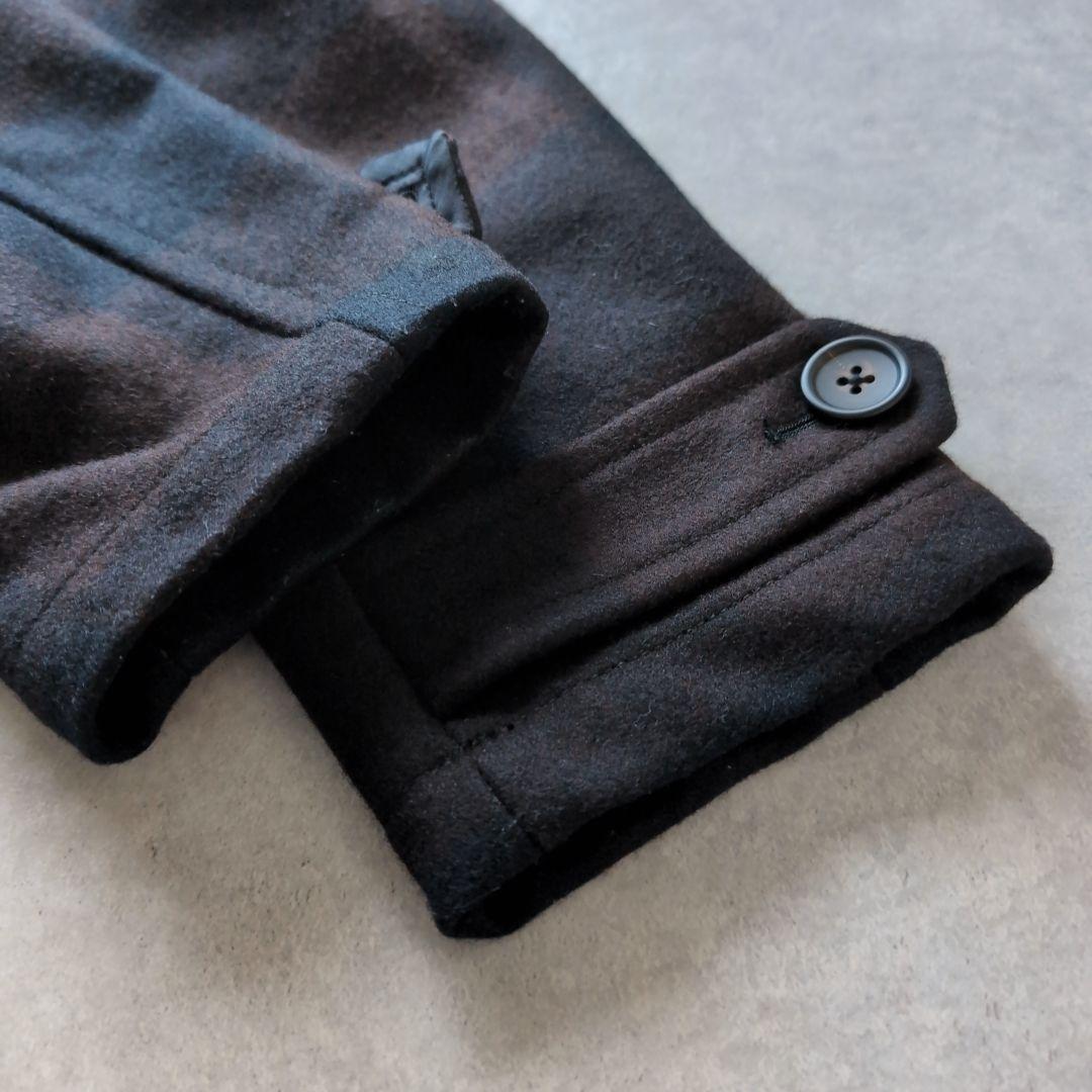 ピーエスポールスミス ウールダッフルコート チェック 2way ブラウン L