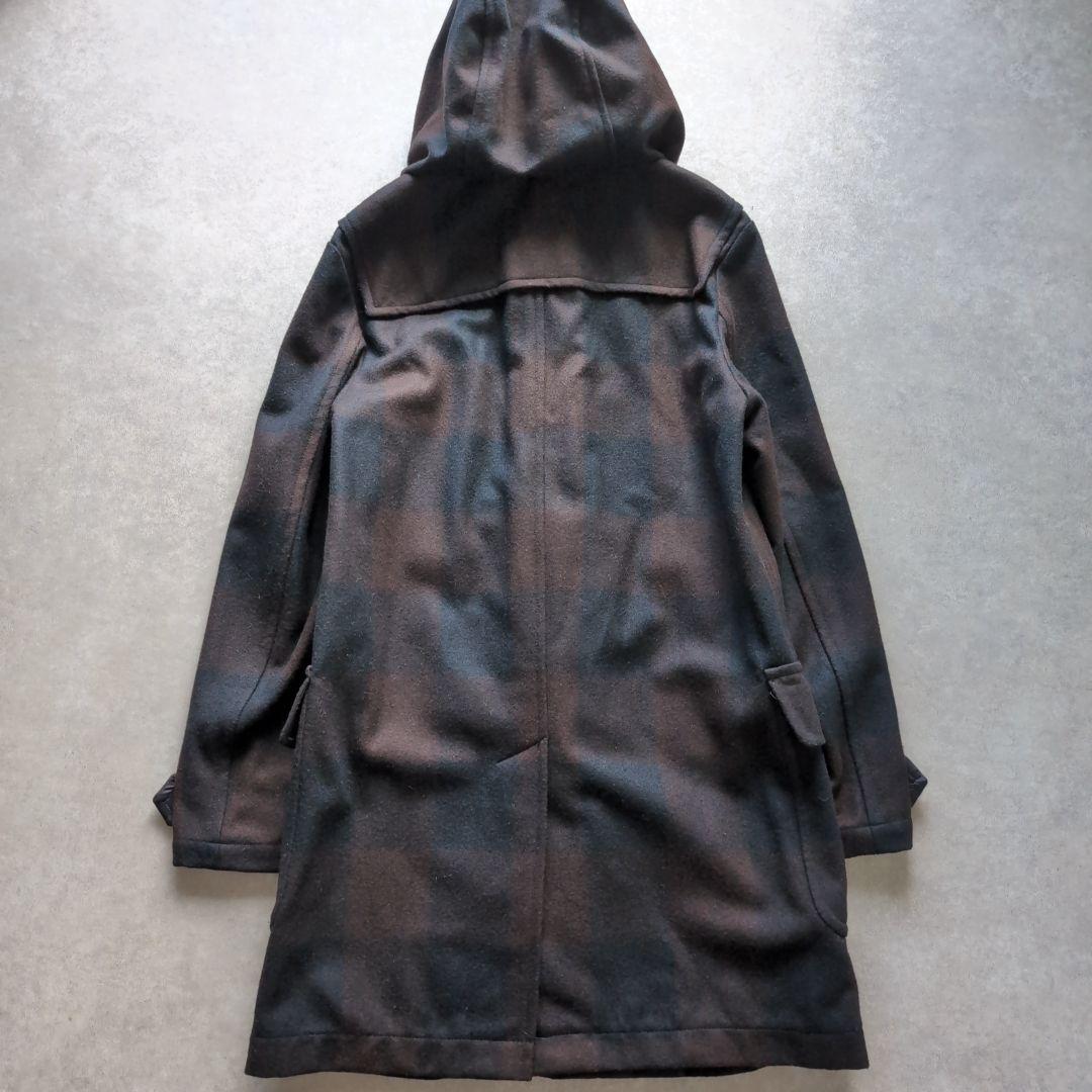 ピーエスポールスミス ウールダッフルコート チェック 2way ブラウン L