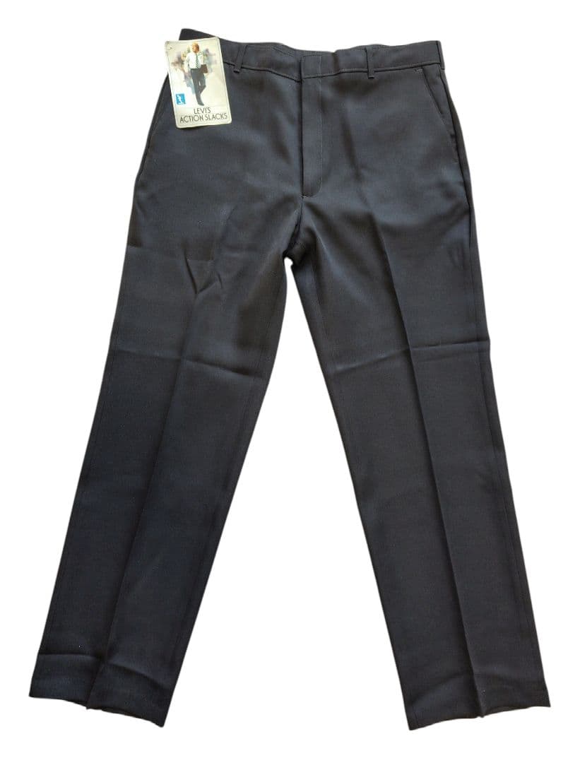 Levi's　アクションスラックス　ブラック　w36　デッドストック　ovy