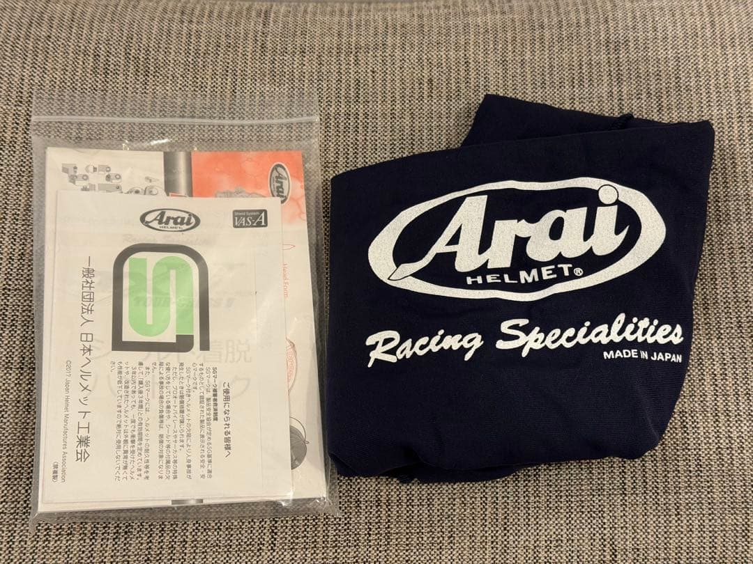 Arai ツアークロスV 57-58 M/L共通帽体 B+COM PLAY付美品