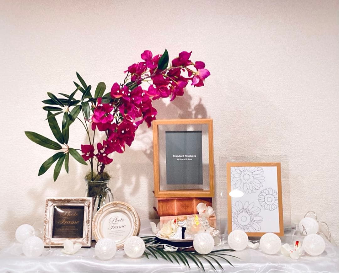 ともみん　エコ配限定　敷物、フラワーベース付き　ブーゲンビレア