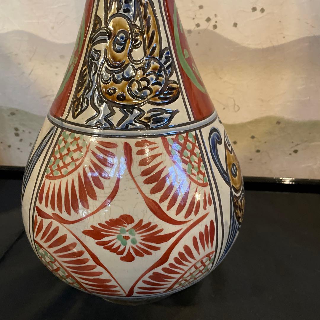 壺屋焼【4点セット】新垣勲作　【45センチ】花瓶・小花瓶　新垣窯　花瓶・抱瓶