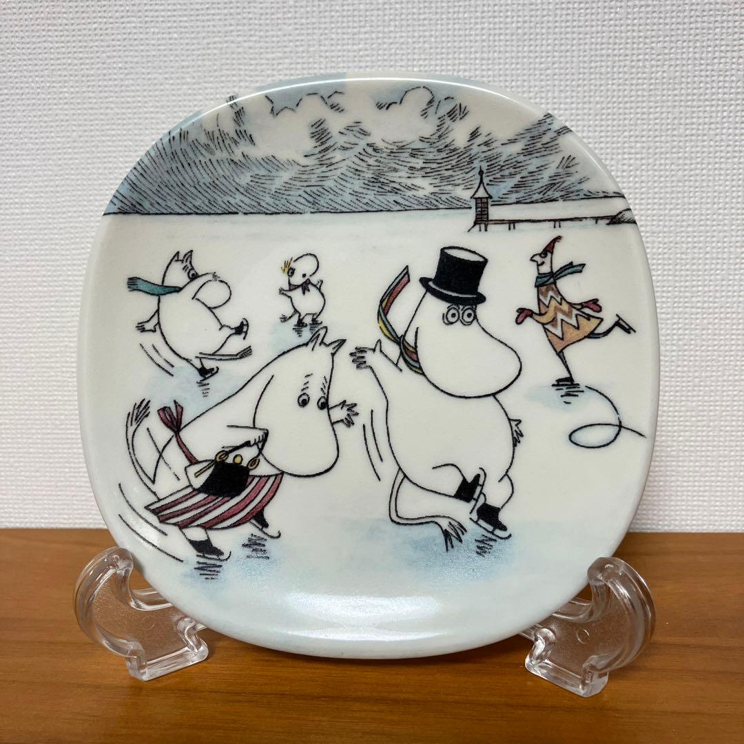 アラビア ムーミン ウォールプレート On Slippery Ice 美品