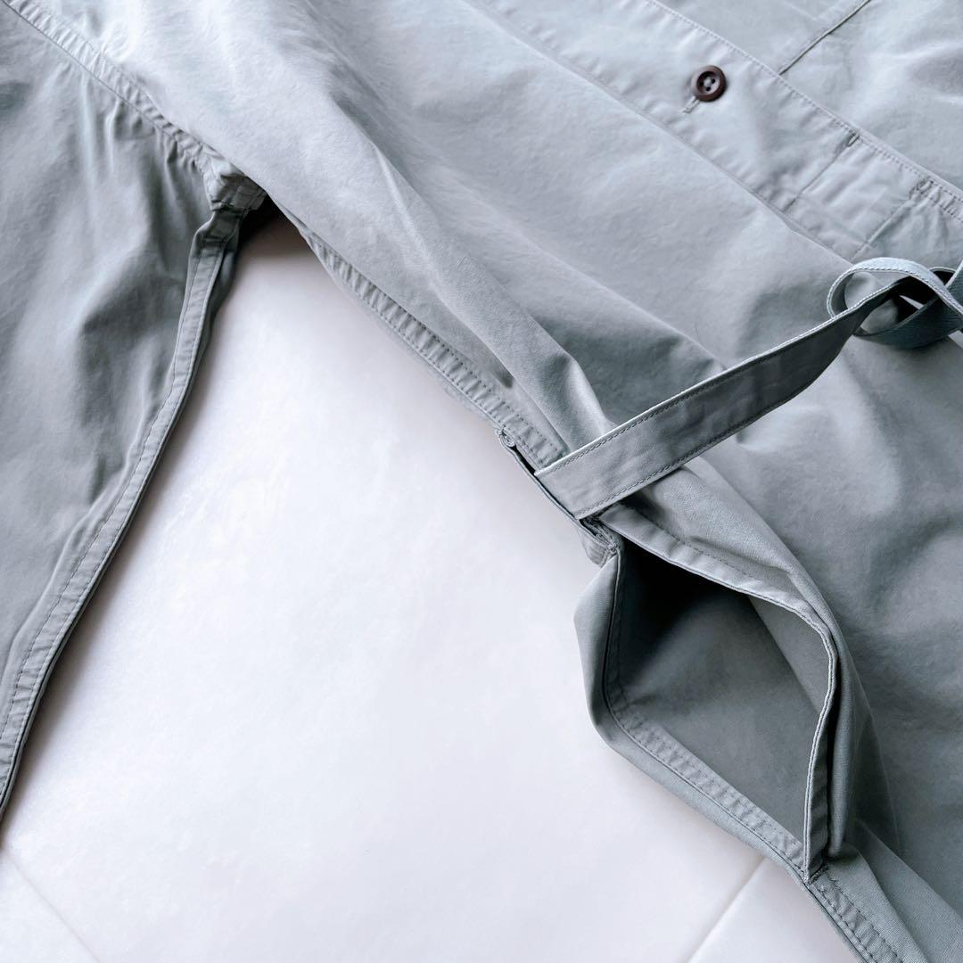 美品✨MHL. DRY COTTON POPLIN シャツワンピース セージⅠ