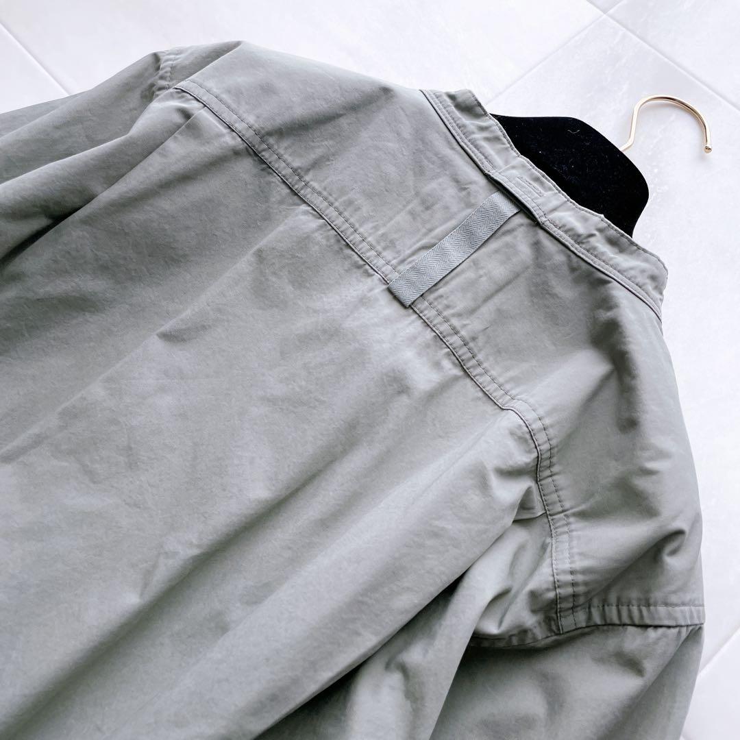 美品✨MHL. DRY COTTON POPLIN シャツワンピース セージⅠ