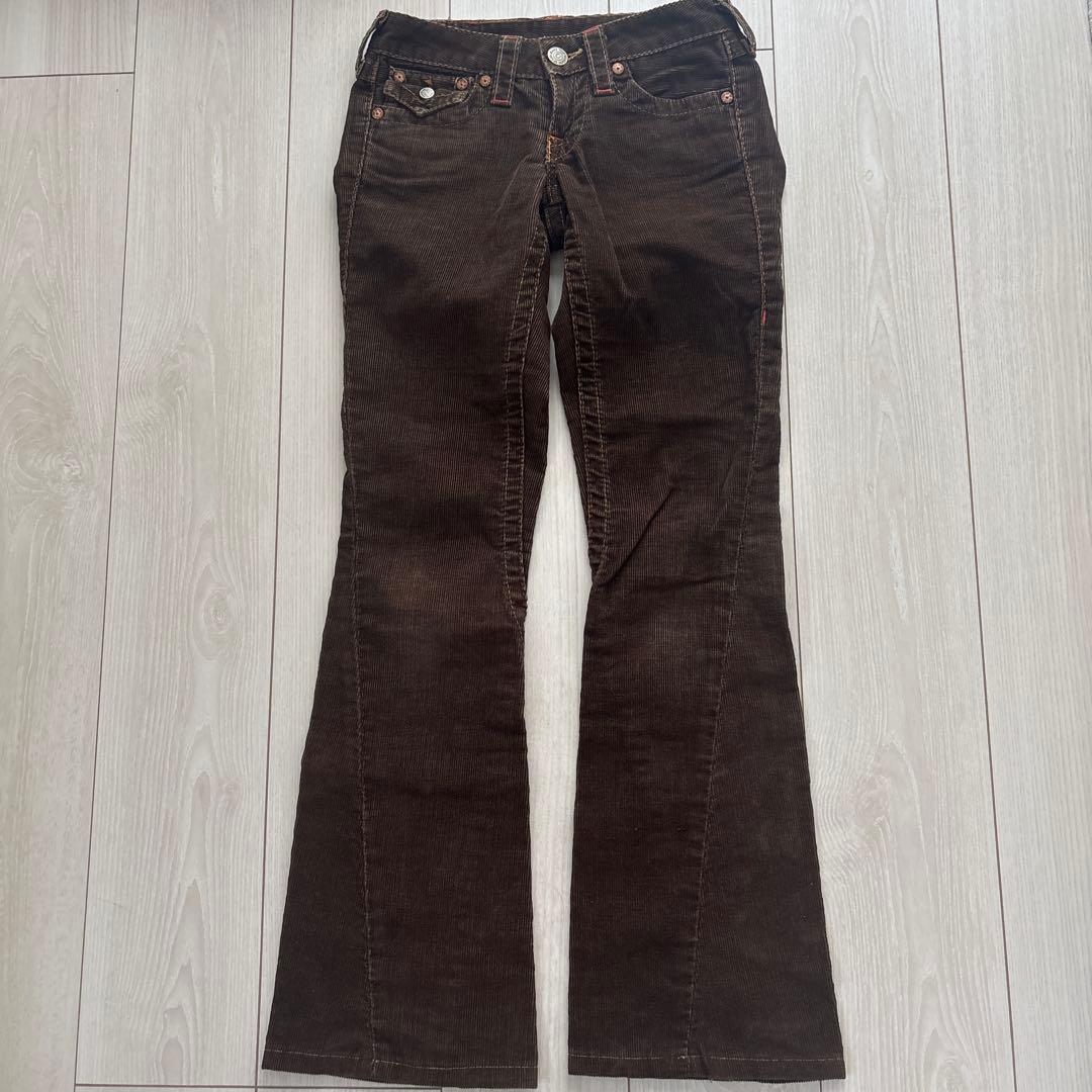true religion フレアコーデュロイパンツ