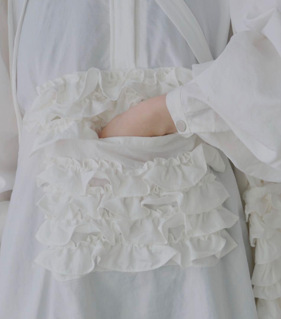 【タグ付、新品】PERNA ペルナ フリルレインポンチョ ロングコート