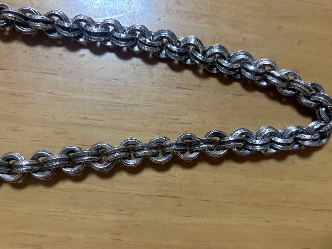 クロムハーツ 1クリップダブルBリング シルバーウォレットチェーン