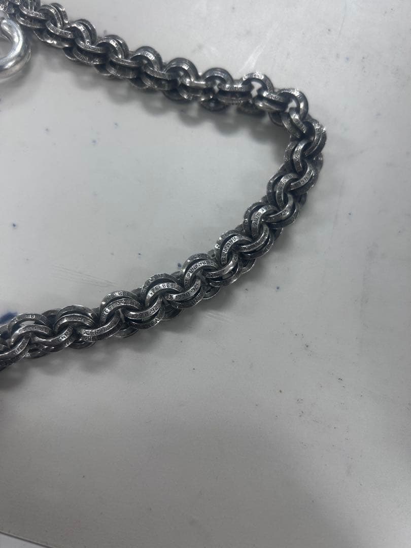 クロムハーツ 1クリップダブルBリング シルバーウォレットチェーン