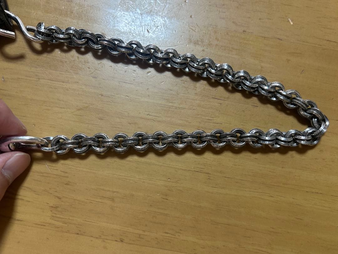 クロムハーツ 1クリップダブルBリング シルバーウォレットチェーン