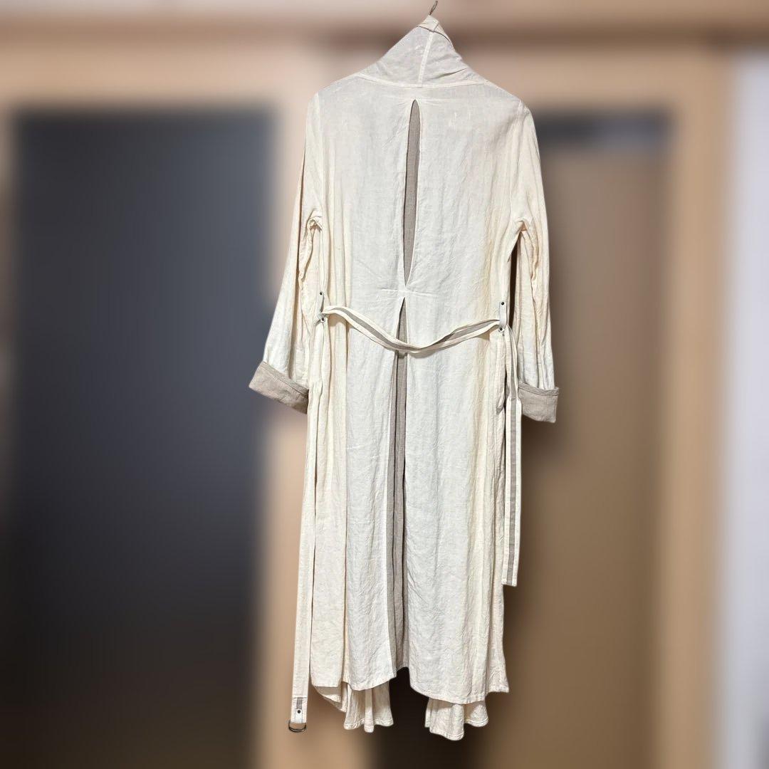 NAO 和田尚美さん麻の大人服　アイボリー✖️ベージュ　ロングコート