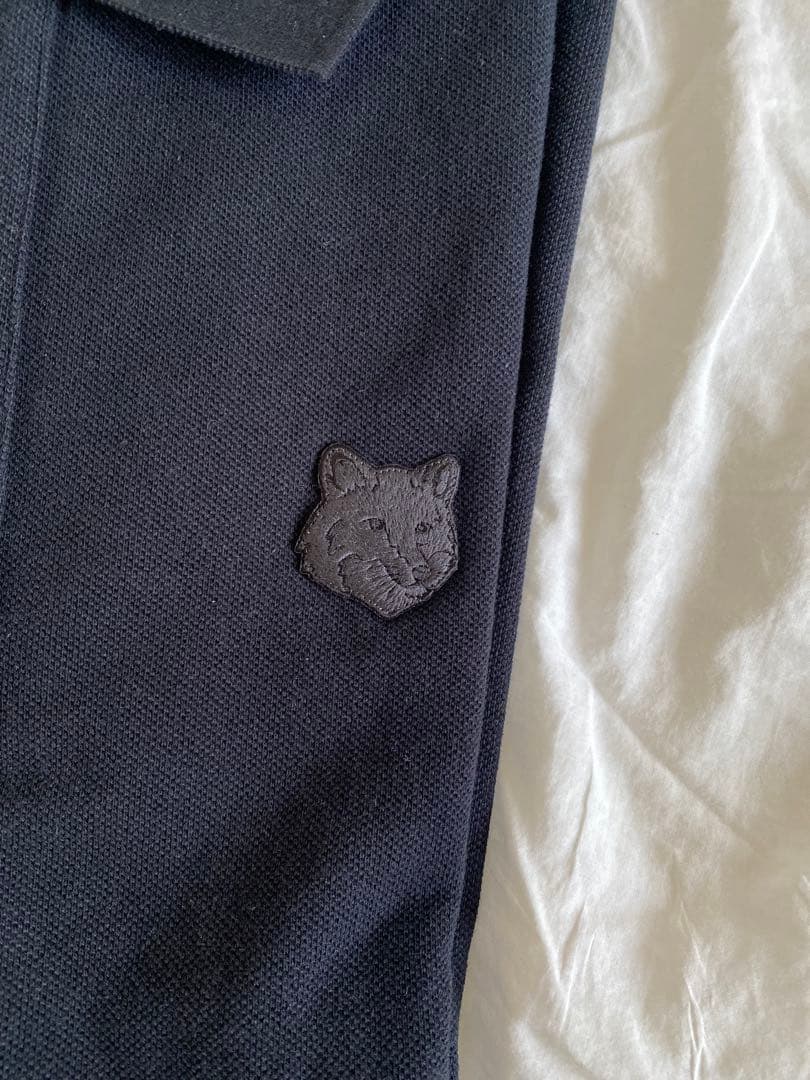 MAISON KITSUNÉ ブラック ポロシャツ L(オーバーサイズ)