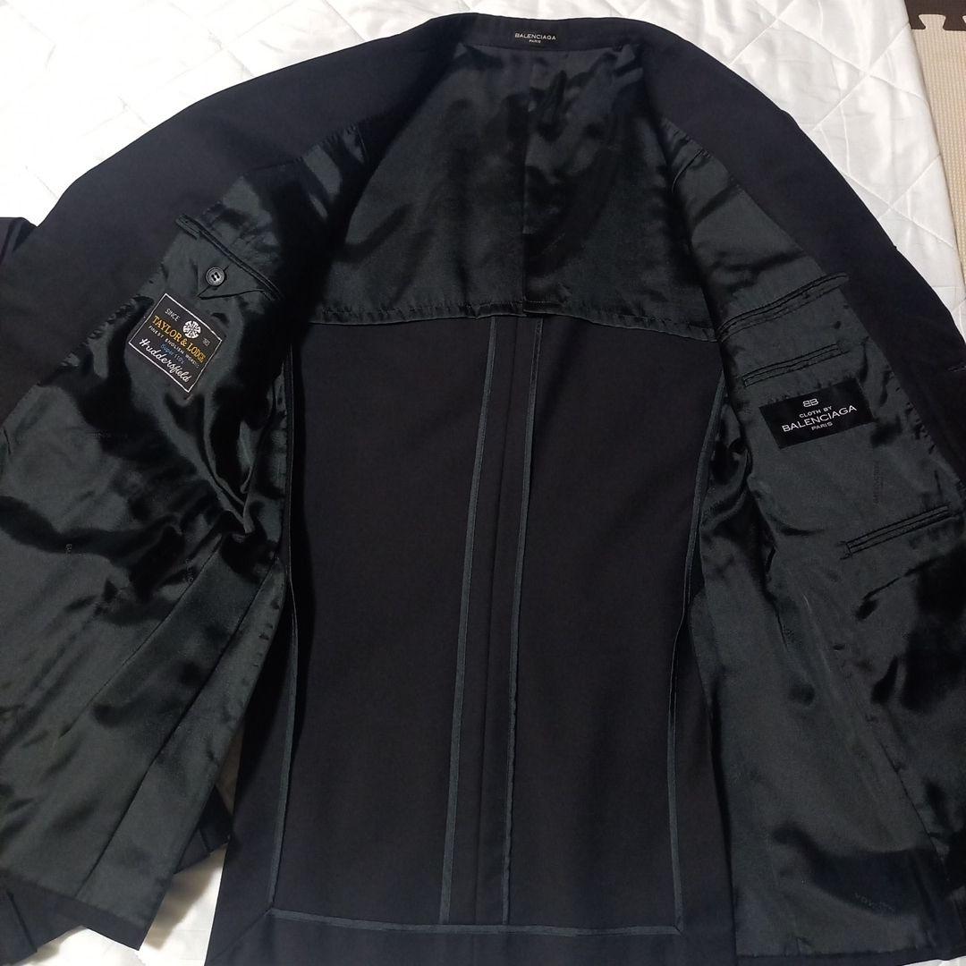 BALENCIAGA ブラックスーツセット　ベスト付き