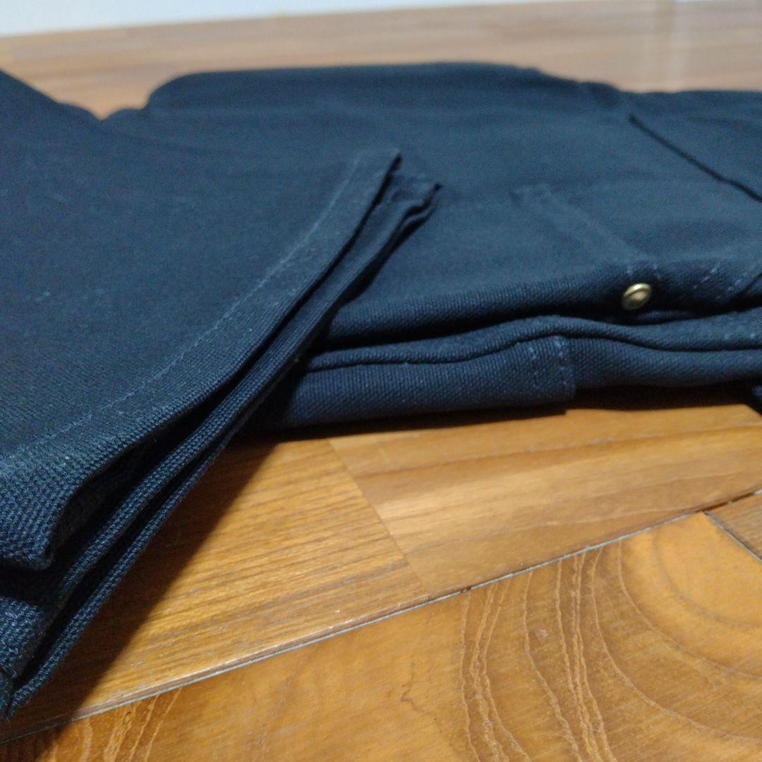 ★米国製本物レアサイズ！W32*L28CARHARTTダブルニーB01ブラック